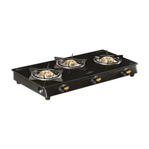 V-Guard Sturdee 3C 3 Bruner GlassTop Gas Stove(VGUSTURDEE3C)