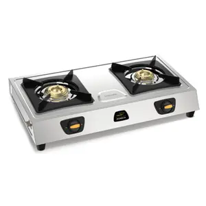V-Guard Splendid 2A 2 Burner Stainless Steel Gas Stove(VGUSPLENDIDSS2A)