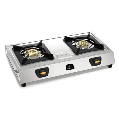 V-Guard Splendid 2A 2 Burner Stainless Steel Gas Stove(VGUSPLENDIDSS2A)