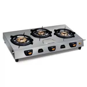 V-Guard Splendid 3B 3 Burner Stainless Steel Gas Stove(VGUSPLENDID3B)