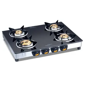 V-Guard VGS4E 4 Burner Glass Top Gas Stove(VGUVGS4E)
