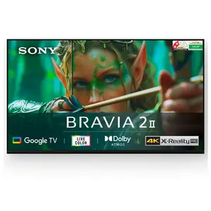 Sony 108 cm (43 inches) BRAVIA 2 II  4K Ultra HD Smart LED Google TV (SONK43S22M2) (Black)